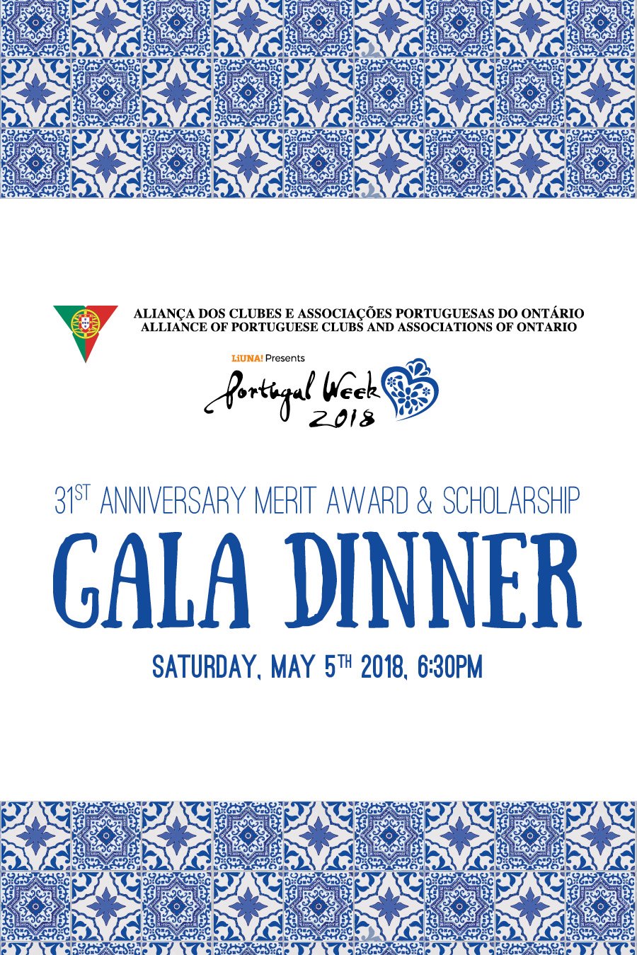 2018 ACAPO Gala Poster