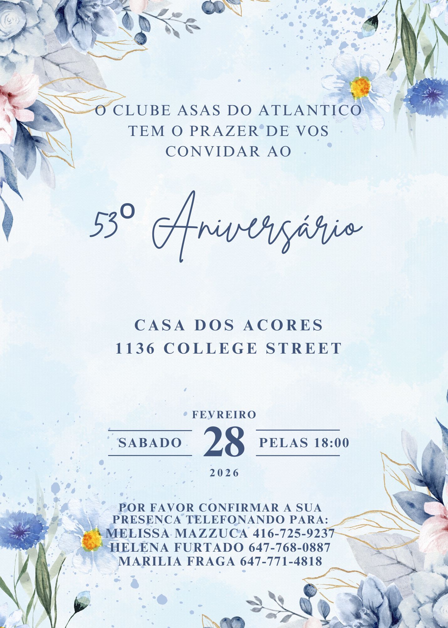 53 Aniversario Convite